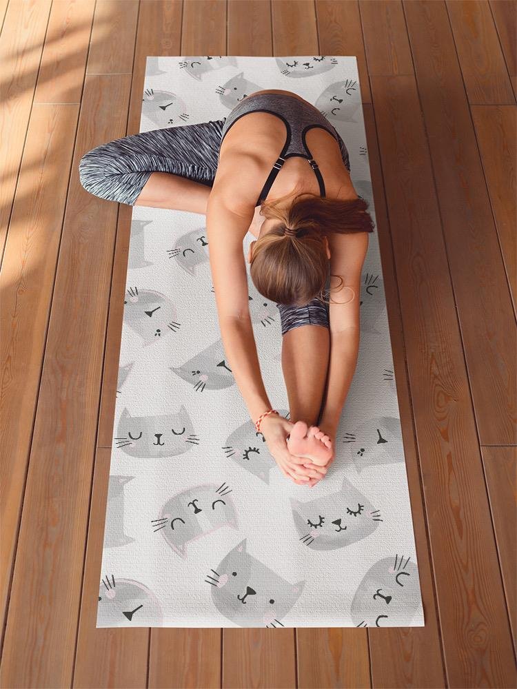 Cat Pattern Yoga Mat -Image by Shutterstock - Drakoi Marketplace