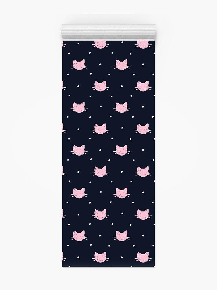 Cats And Dots Pattern Yoga Mat -Image by Shutterstock - Drakoi Marketplace