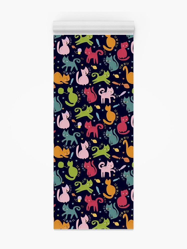 Cats And Fish Yoga Mat -Image by Shutterstock - Drakoi Marketplace