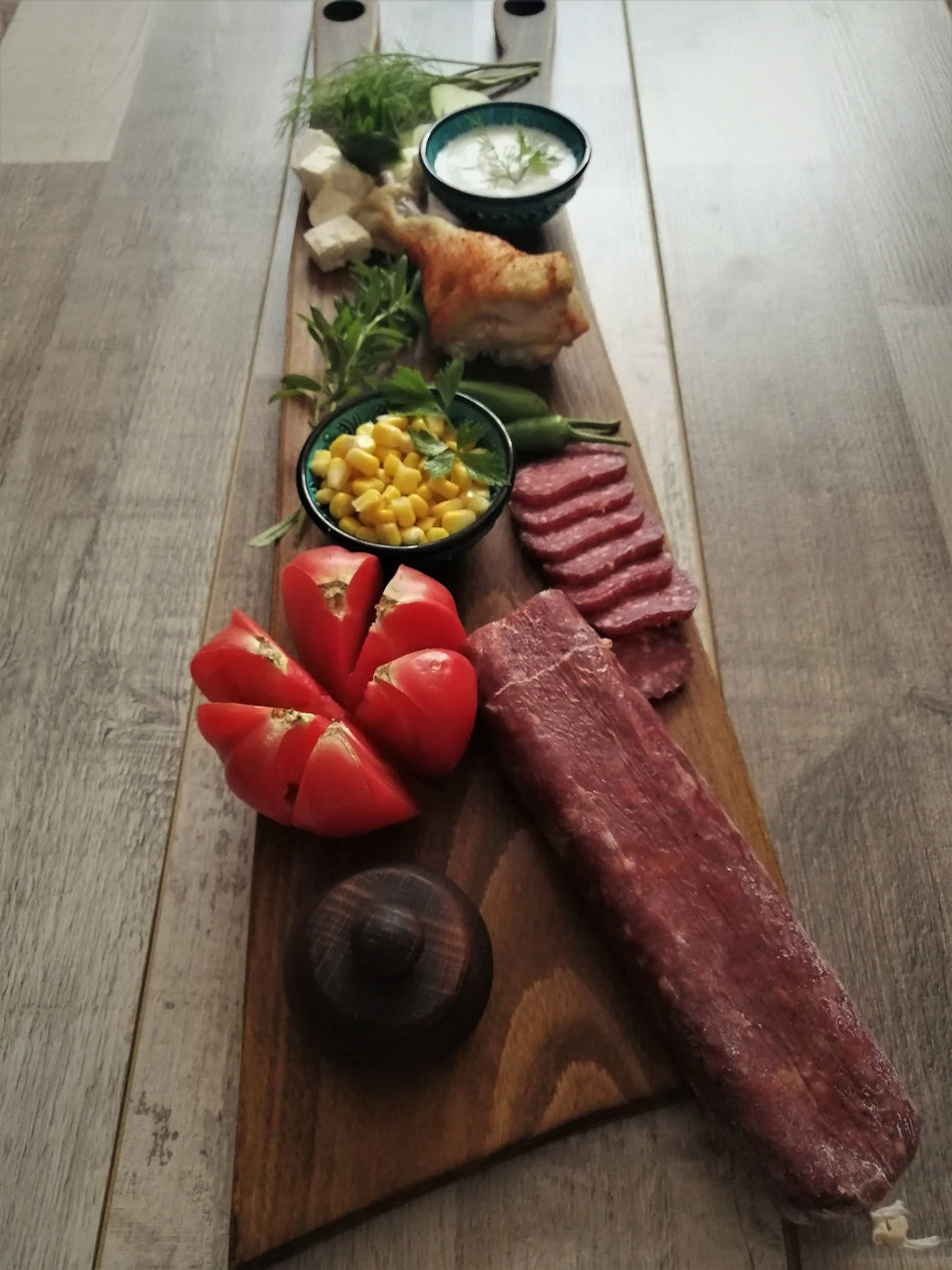 Charcuterie Platter, Serving Tray Board, Rustic Walnut Long Board - Drakoi Marketplace