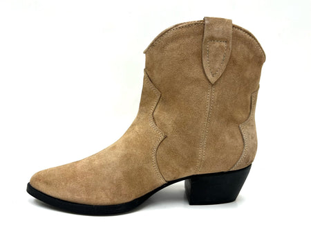 Chili Beige Short Western Bootie - Drakoi Marketplace