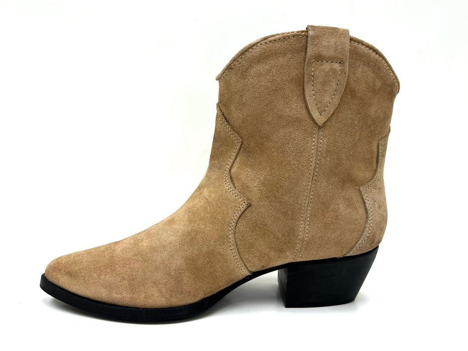 Chili Beige Short Western Bootie - Drakoi Marketplace