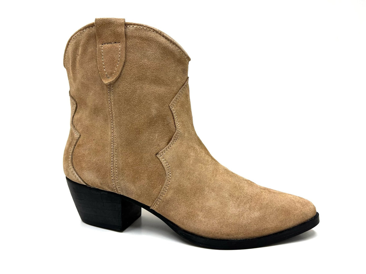 Chili Beige Short Western Bootie - Drakoi Marketplace