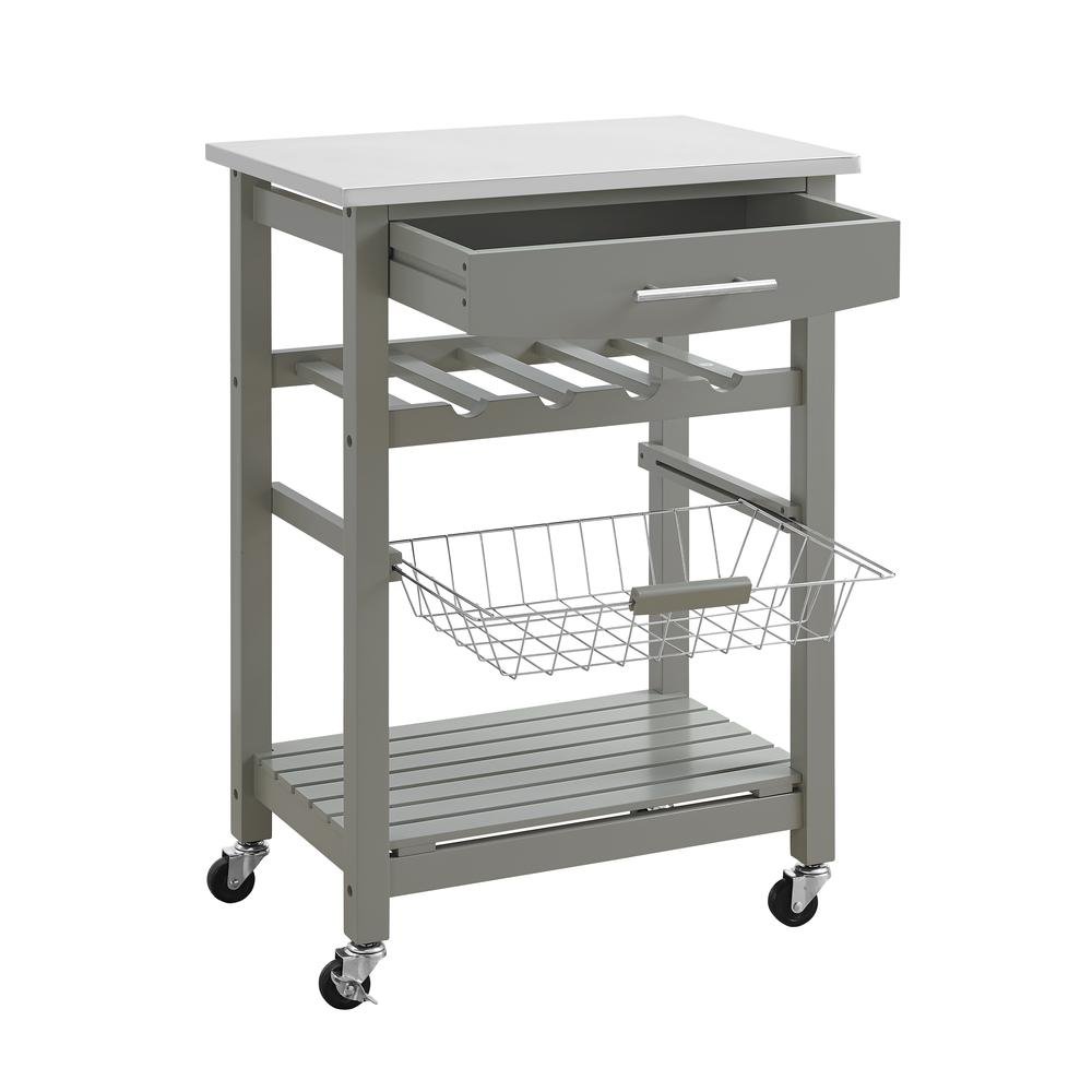 Clarke Blue Kitchen Cart - Drakoi Marketplace