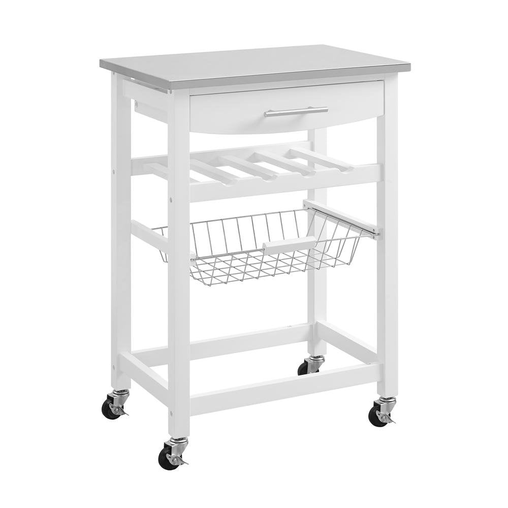 Clarke Blue Kitchen Cart - Drakoi Marketplace