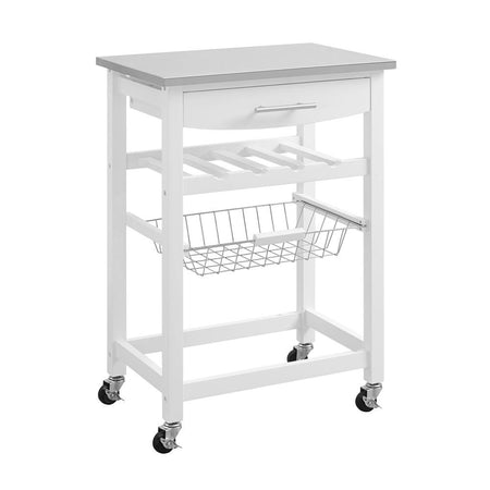 Clarke Blue Kitchen Cart - Drakoi Marketplace