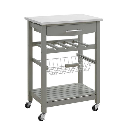 Clarke Blue Kitchen Cart - Drakoi Marketplace