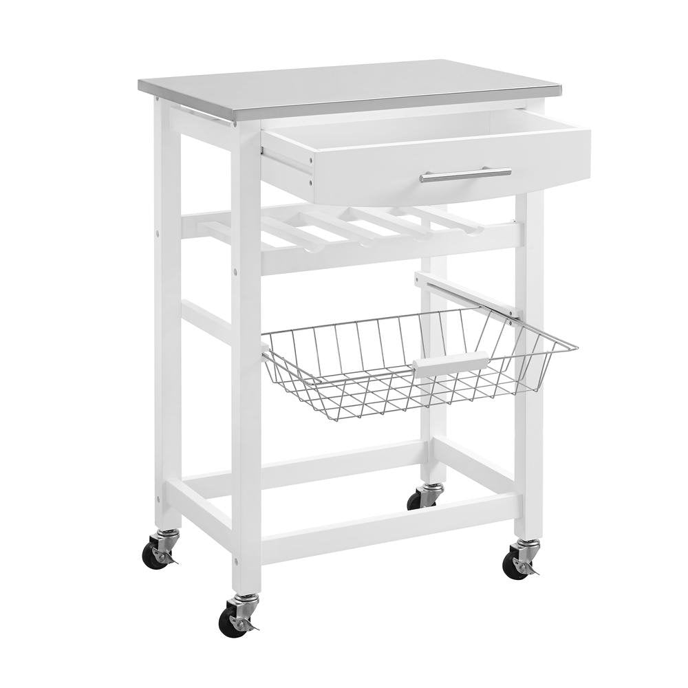 Clarke Blue Kitchen Cart - Drakoi Marketplace