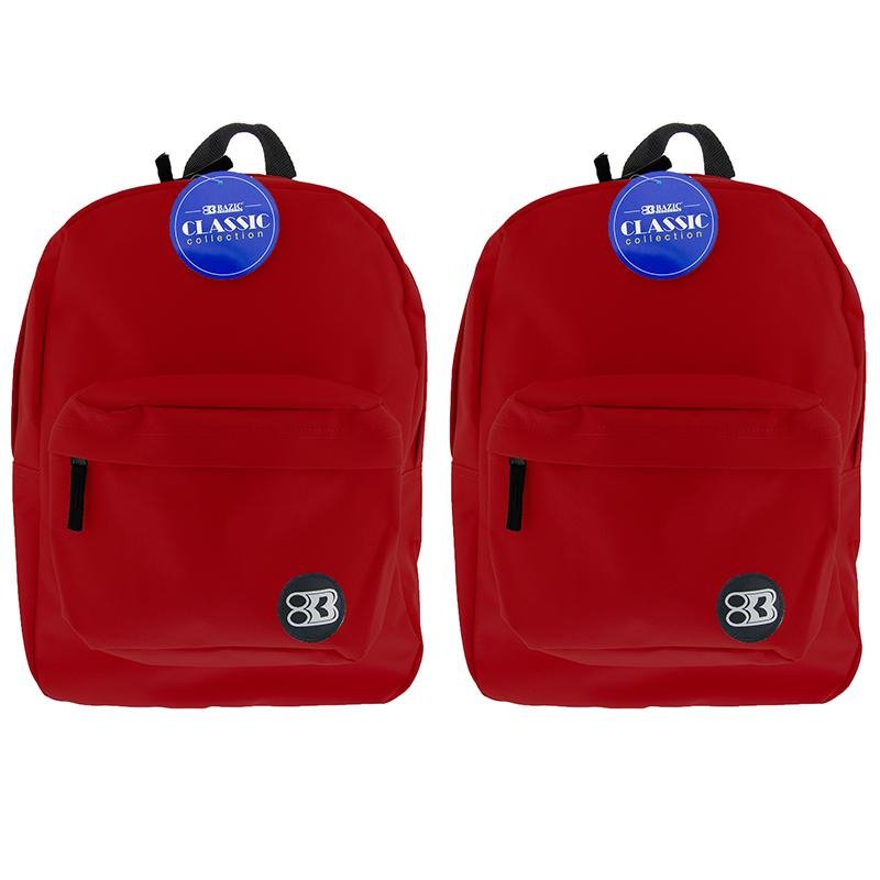 Classic Backpack 17" Burgundy, Pack of 2 - Drakoi Marketplace