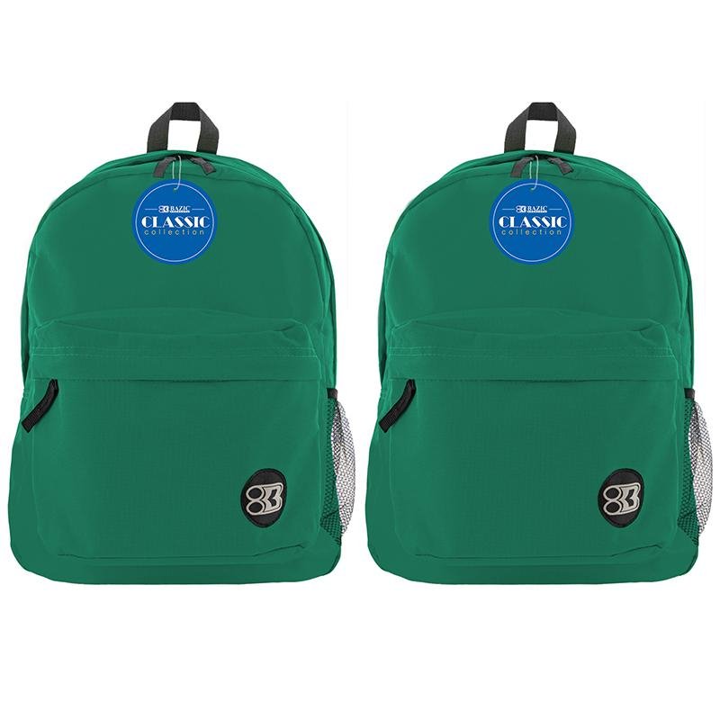 Classic Backpack 17" Green, Pack of 2 - Drakoi Marketplace