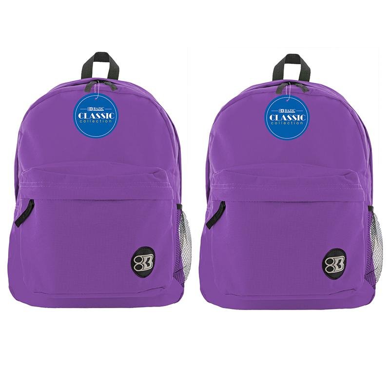 Classic Backpack 17" Purple, Pack of 2 - Drakoi Marketplace