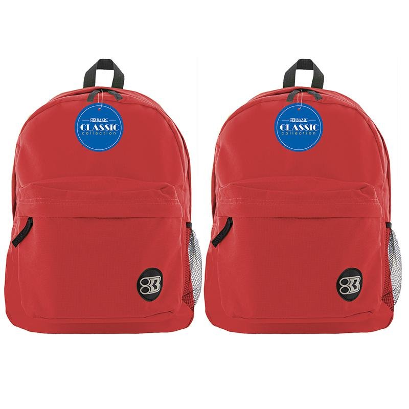 Classic Backpack 17" Red, Pack of 2 - Drakoi Marketplace