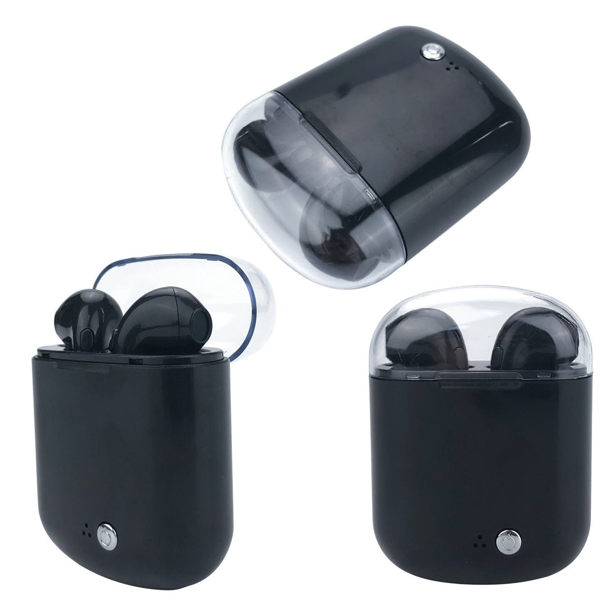 Clear Top Dual Chamber Wireless Bluetooth Earphones With Charging Box - Drakoi Marketplace