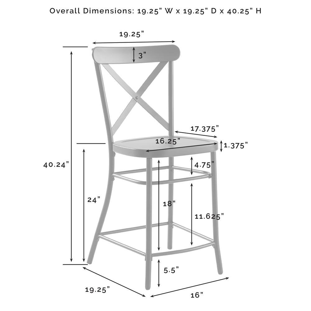 Clifton Kitchen Island W/Camille Stools Distressed White/Black - Kitchen Island & 2 Stools - Drakoi Marketplace