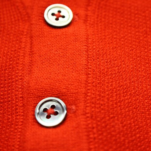 Cotton Cashmere Polo Shirt Cancale in fine pique stitch Red - Drakoi Marketplace