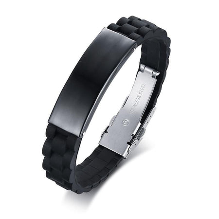 Custom Stainless Steel Black Bracelet - Drakoi Marketplace