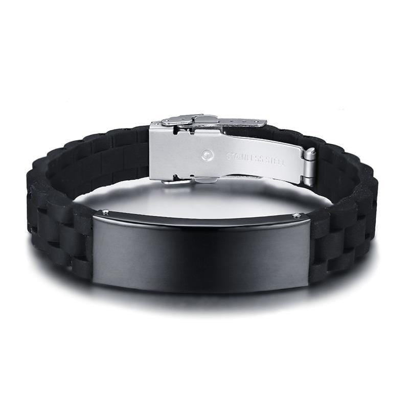 Custom Stainless Steel Black Bracelet - Drakoi Marketplace