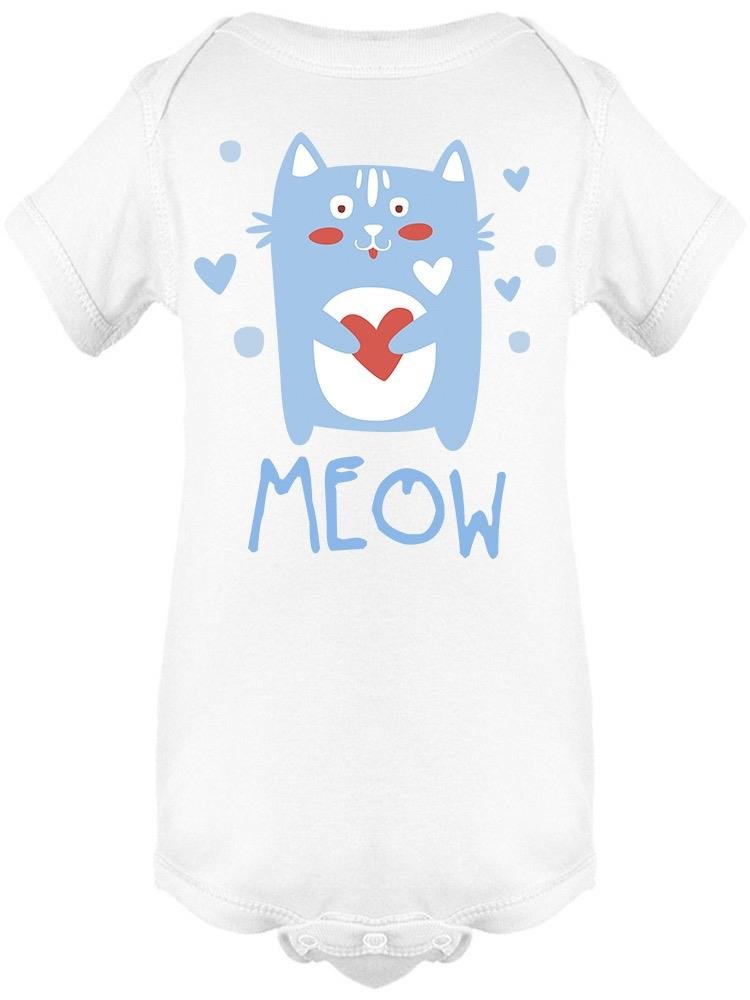 Cute Cat Heart Bodysuit Baby's -Image by Shutterstock - Drakoi Marketplace