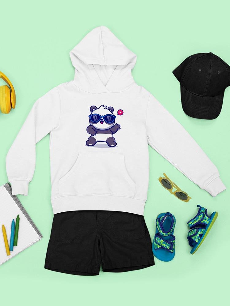 Cute Cool Panda W Sunglasses Hoodie -Image by Shutterstock - Drakoi Marketplace