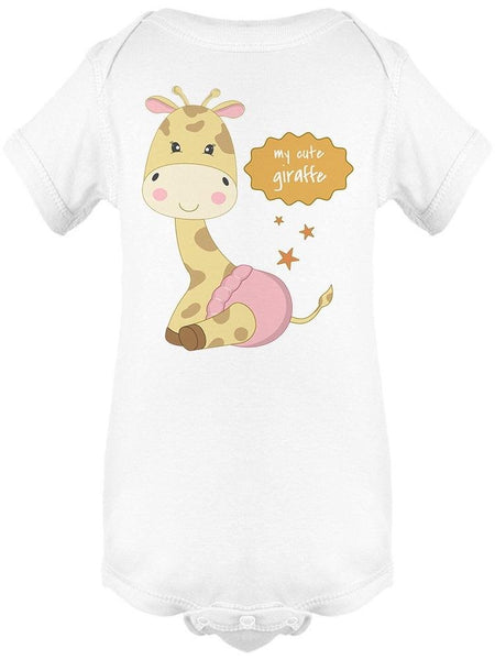 Cute Giraffe Pink Diaper Bodysuit Baby's -Image by Shutterstock - Drakoi Marketplace