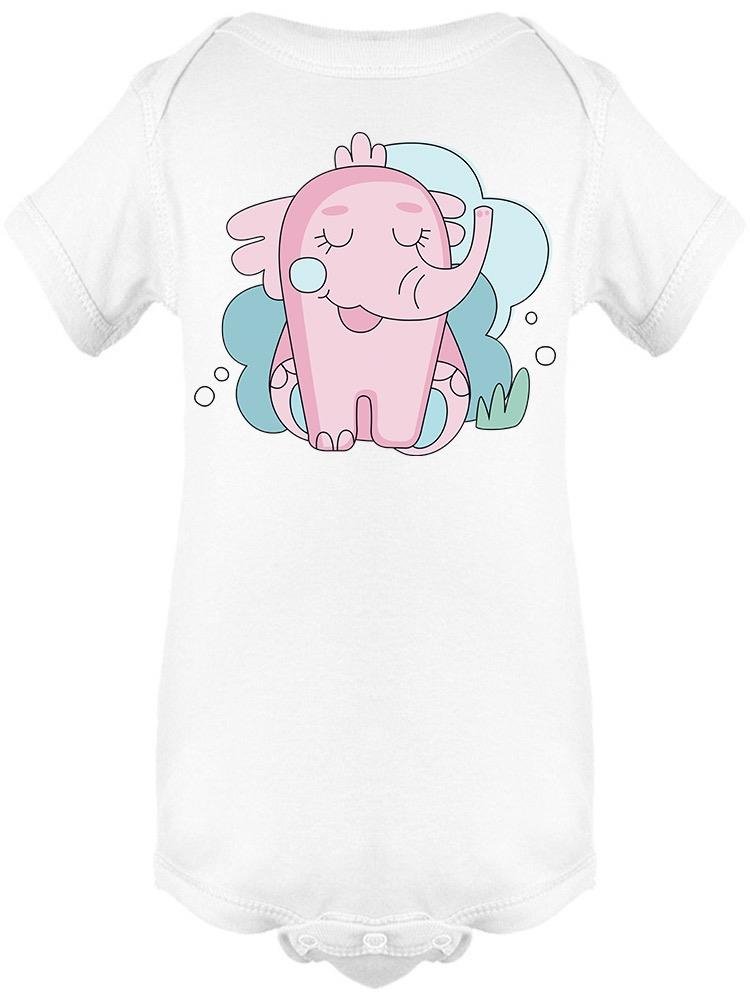 Cute Hand Drawn Pink Elephant Bodysuit Baby's -Image by Shutterstock - Drakoi Marketplace