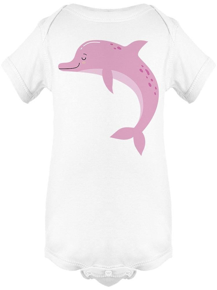 Cute Pink Dolphin Smiling Bodysuit Baby's -Image by Shutterstock - Drakoi Marketplace