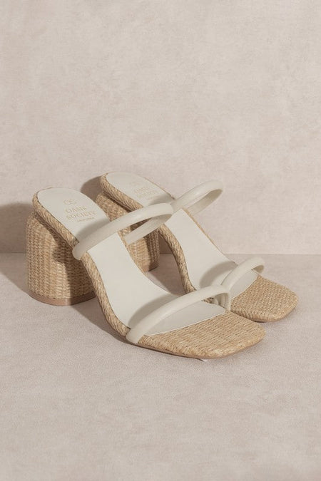 D-MARGARET-RAFFIA, HIGH HEEL, MULES - Drakoi Marketplace