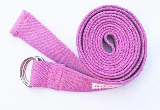 D-ring Handwoven cotton yoga Strap - 6' - Drakoi Marketplace