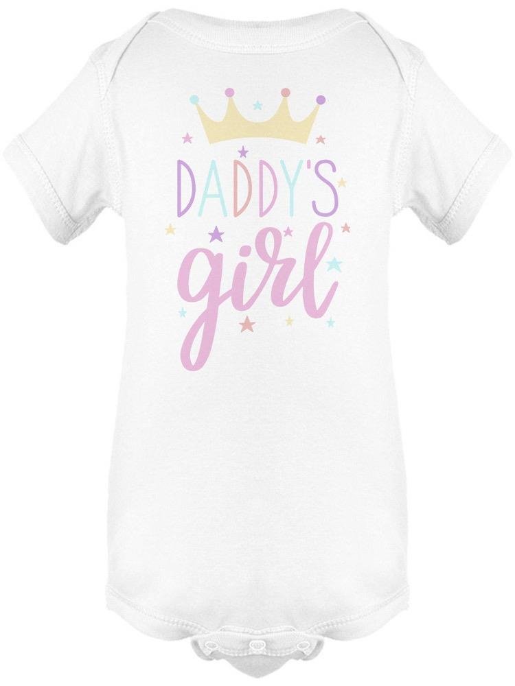 Daddy's Girl Cute Crown Stars Bodysuit Baby's -Image by Shutterstock - Drakoi Marketplace