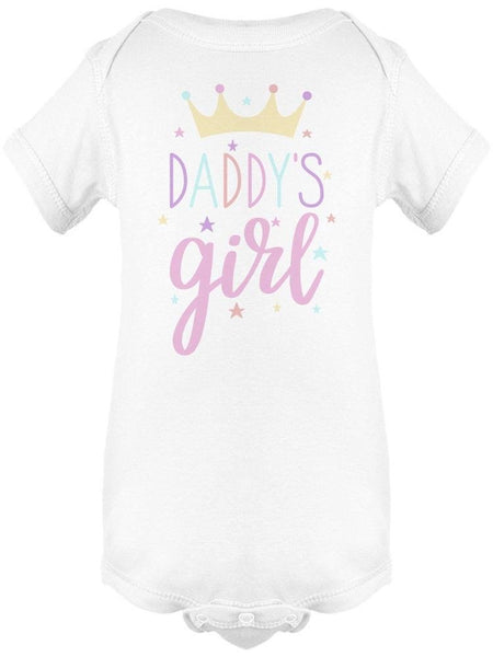 Daddy's Girl Cute Crown Stars Bodysuit Baby's -Image by Shutterstock - Drakoi Marketplace