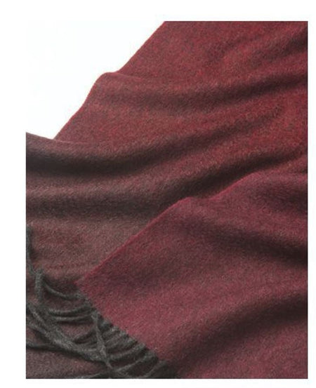 Degradé Lambswool Scarf Woven Brown Red - Drakoi Marketplace