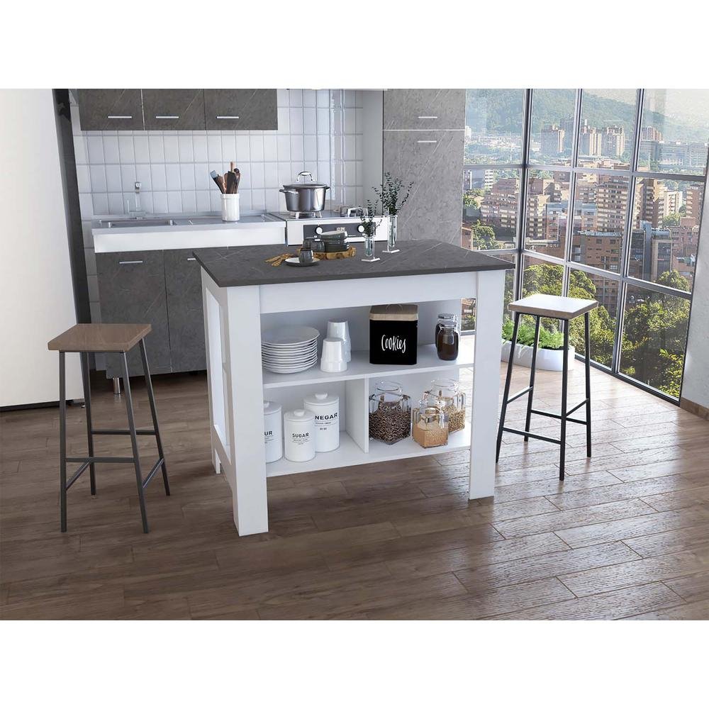 Delos Kitchen Island White - Onix - Drakoi Marketplace