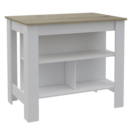 Delos Kitchen Island White - Pine - Drakoi Marketplace