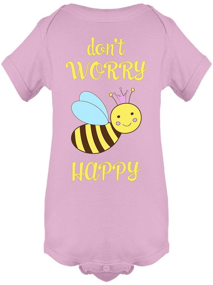 Don't Worry, Happy. Bodysuit Baby's -Image by Shutterstock - Drakoi Marketplace