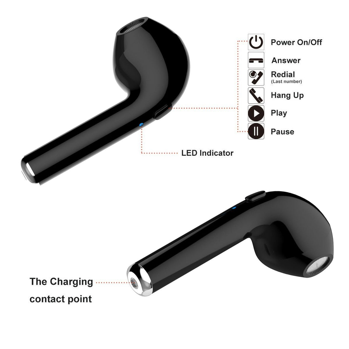 Dual Chamber Wireless Bluetooth Earphones With Charging Box - Drakoi Marketplace