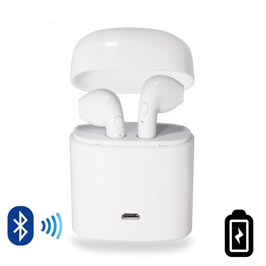 Dual Chamber Wireless Bluetooth Earphones With Charging Box - Drakoi Marketplace