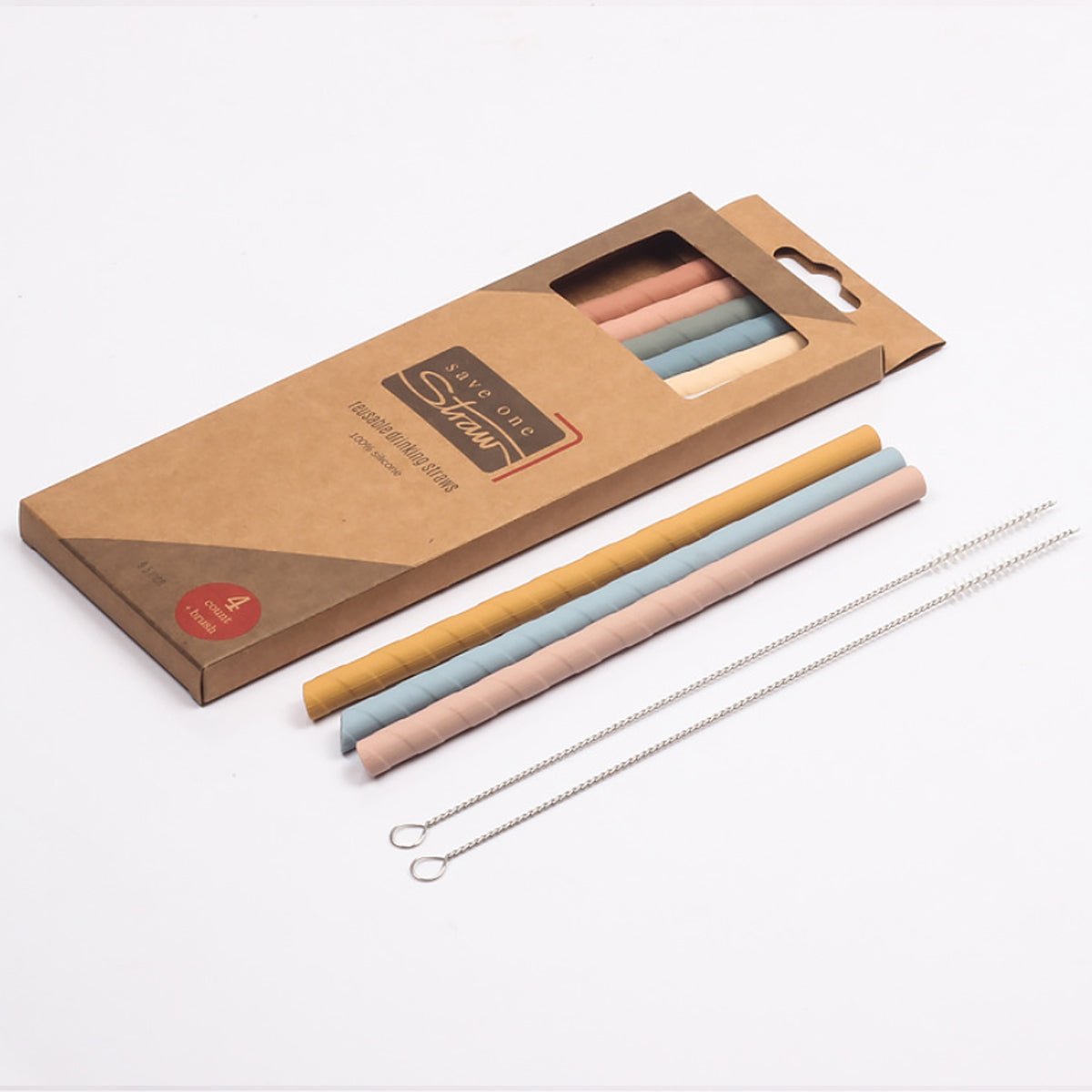 Eco Safe 8 In 1 Silicon Reusable Straws For HOT/COLD Drinks - Drakoi Marketplace