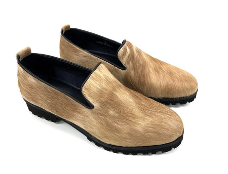 Ella Tan Haircalf Loafers - Drakoi Marketplace