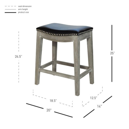 Elmo Bonded Leather Counter Stool - Drakoi Marketplace