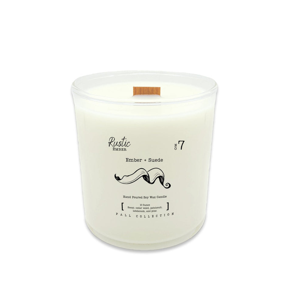 Ember + Suede | 10 Ounce Candle | Rustic Ember - Drakoi Marketplace