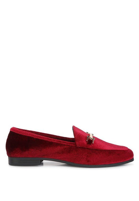 Evelio Horsebit Embellsihed Velvet Loafers - Drakoi Marketplace