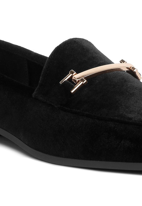 Evelio Horsebit Embellsihed Velvet Loafers - Drakoi Marketplace