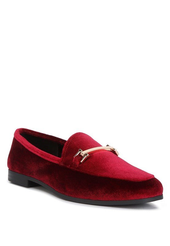 Evelio Horsebit Embellsihed Velvet Loafers - Drakoi Marketplace