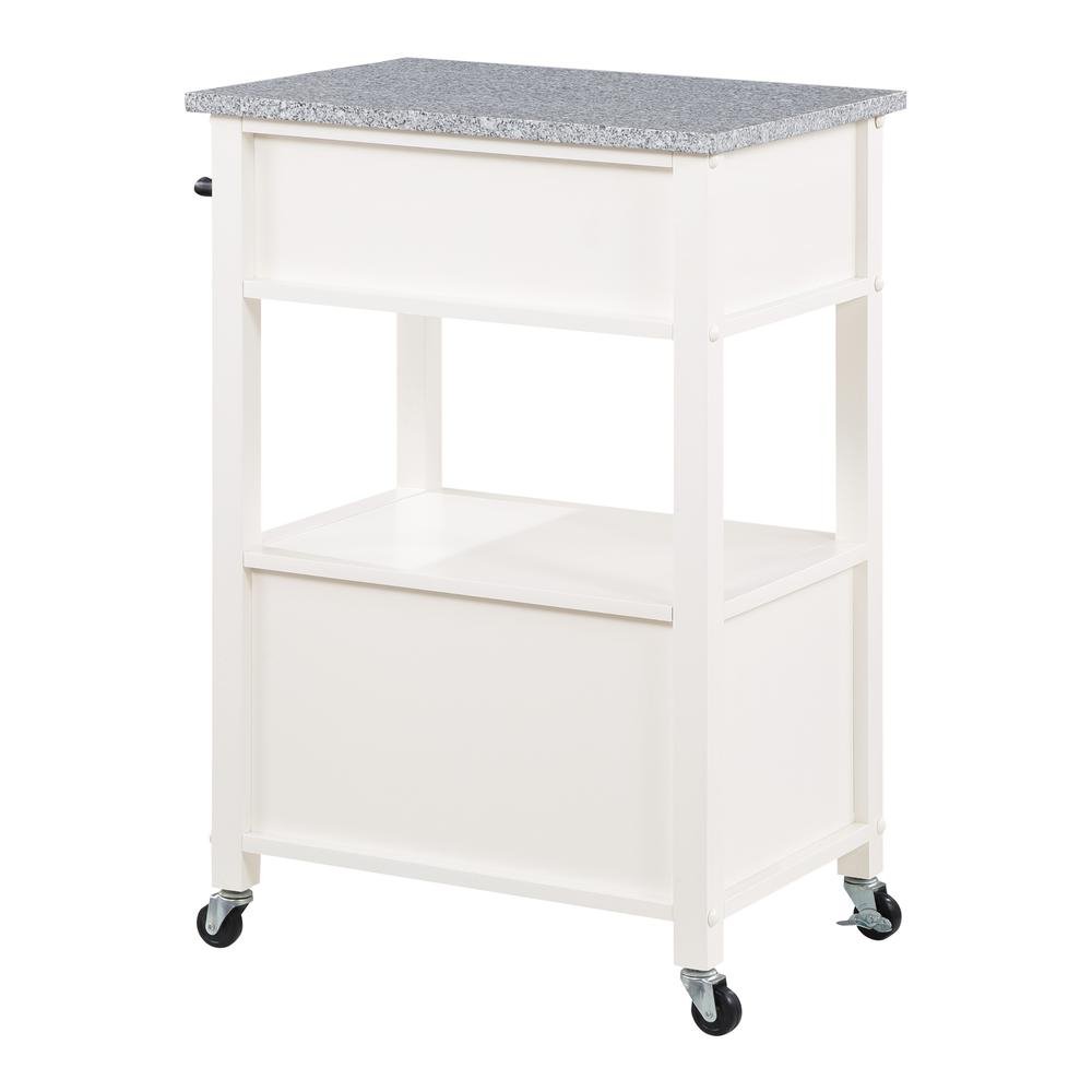 Fairfax Kitchen Cart White - Drakoi Marketplace