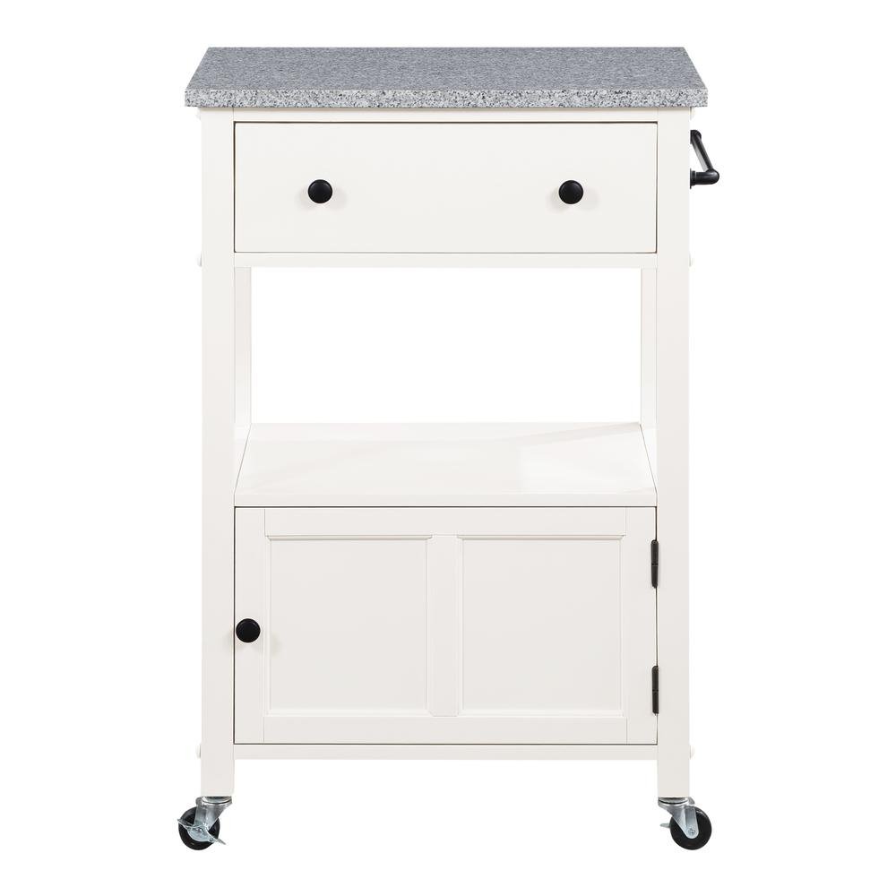 Fairfax Kitchen Cart White - Drakoi Marketplace