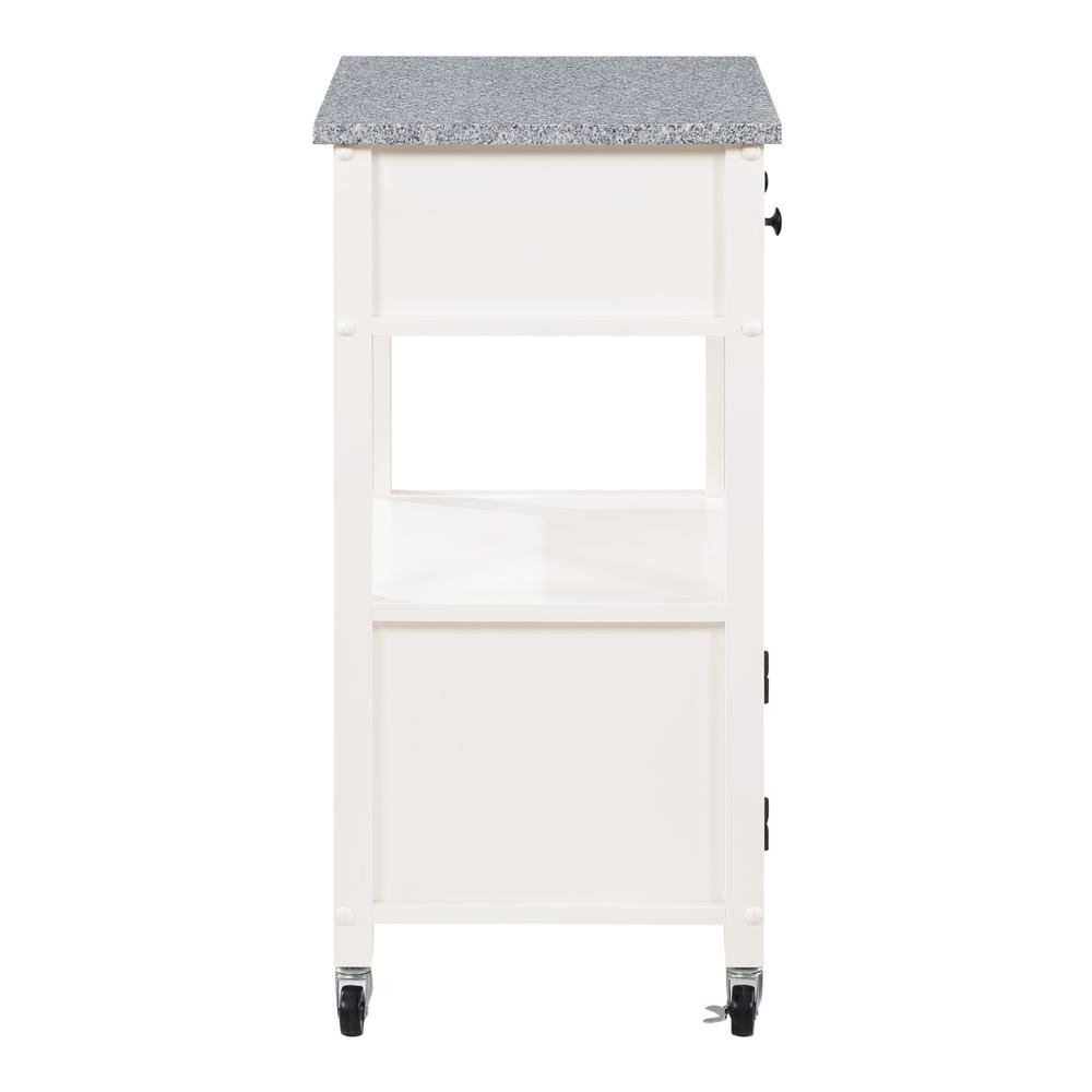 Fairfax Kitchen Cart White - Drakoi Marketplace