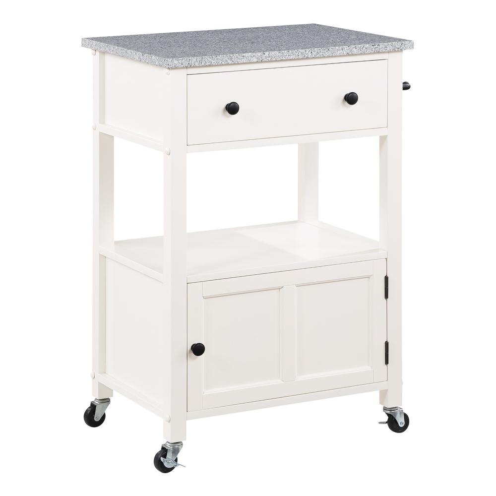 Fairfax Kitchen Cart White - Drakoi Marketplace