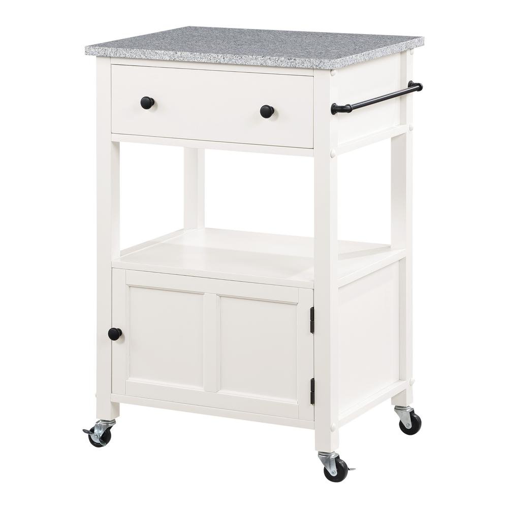 Fairfax Kitchen Cart White - Drakoi Marketplace