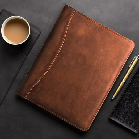 Falit Leather Folio | Handmade Leather Padfolio - Drakoi Marketplace