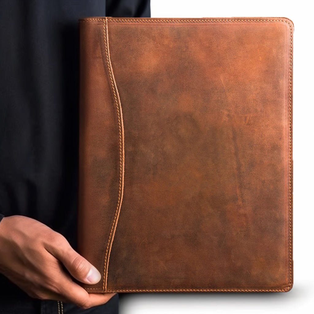 Falit Leather Folio | Handmade Leather Padfolio - Drakoi Marketplace